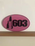 Ride 603 Oval Decal - Pink or White